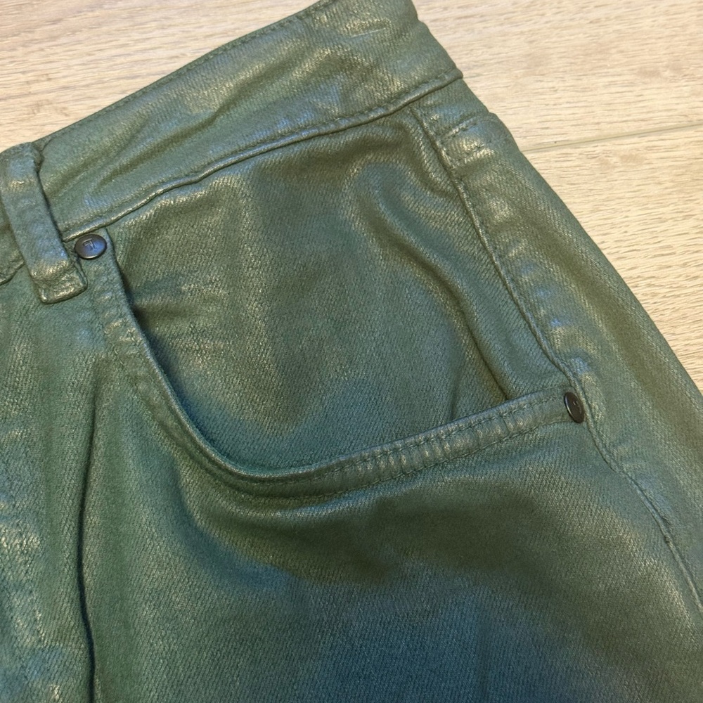 Pilcro Antropoligie Dark Green Coated Pencil Skirt - Picture 9 of 14